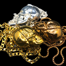 Load image into Gallery viewer, Anatomical skull necklace cranium pendant medical jewellery by Salceology